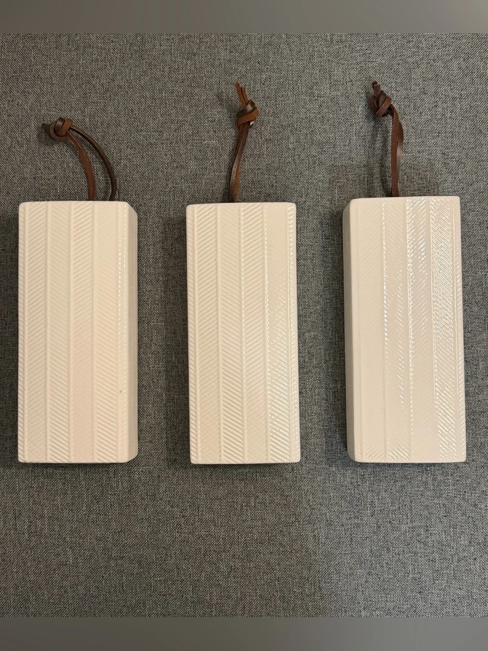 Hobby Lobby Cream Ceramic Hanging Vases  Set of 3